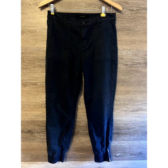 J Brand Pants Navy Blue Women size 26 zip ankle jogger Arkin - Picture 1 of 9